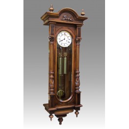 421/1 Wall clock in walnut Empire style walnut